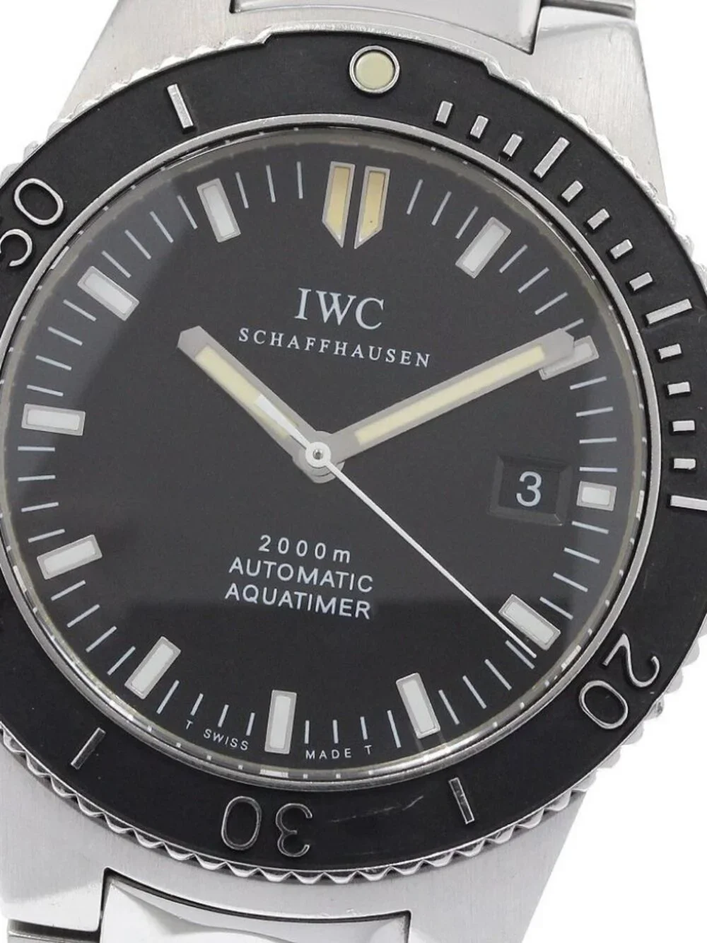 IWC SCHAFFHAUSEN GST aqua timer IW353602 Date black Dial Automatic Men's_961643